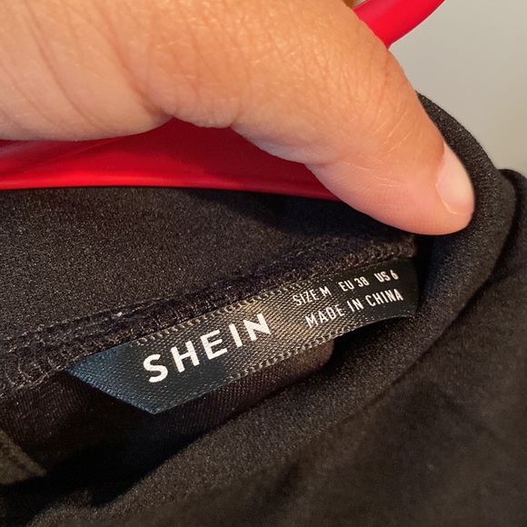 SHEIN Black Keyhole Back Mock Neck Crop Top & Skirt Set - Picture 5 of 10